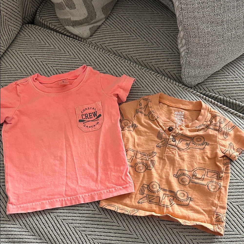 Carter's Pink T-Shirt & Orange Polo Set